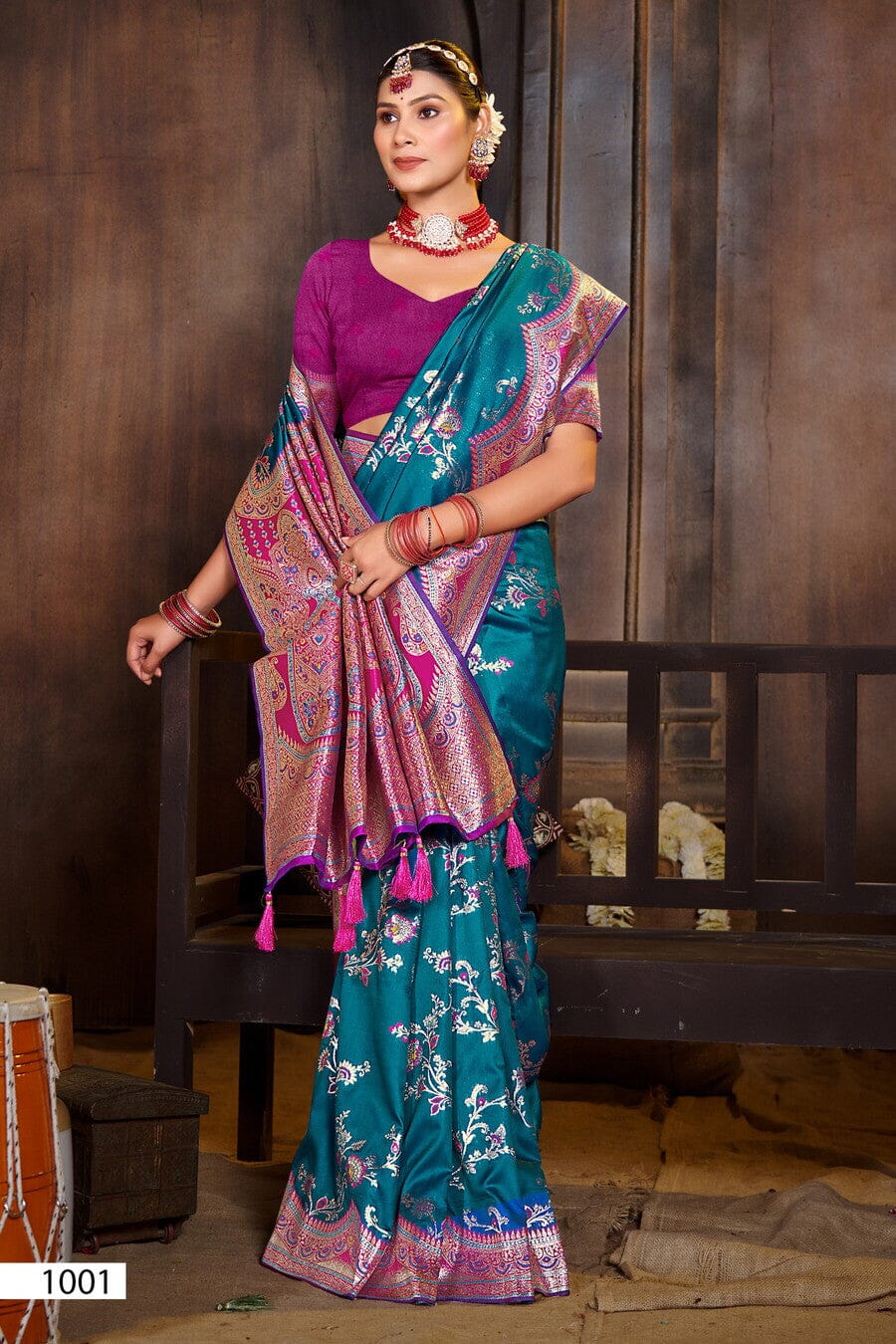 1001 Paridhi Silk Saroski Traditional Silk Saree Silk Saree Pudaivai 
