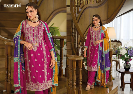 1299 Heavy Chinon with Embroidered Designer Readymade Suit Ready Made Designer Suits Shopin Di Apparels 