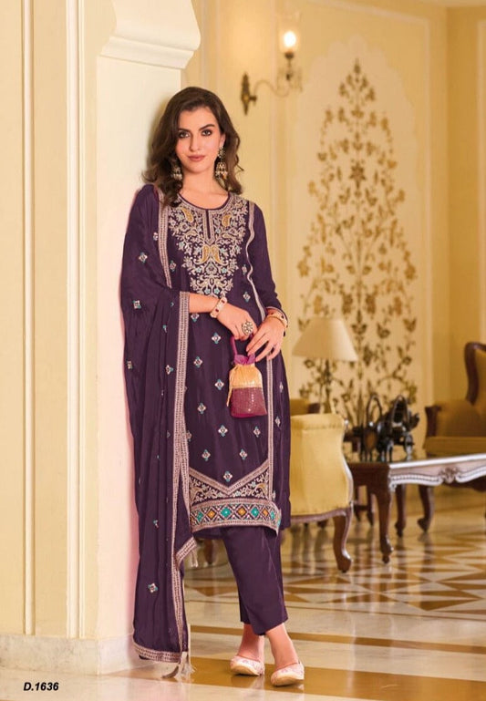 1636 Jiana Premium Silk Designer Salwar Kameez Designer Suits Eba 