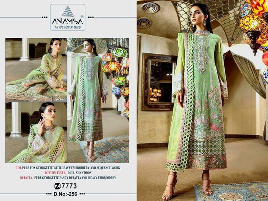 256 Heavy Georgette Sequence Work Premium Pakistani Designer Suit Designer Suits Shopin Di Apparels 