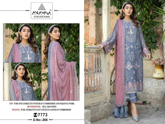265 Heavy Georgette Sequence Work Premium Pakistani Designer Suit Designer Suits Shopin Di Apparels 