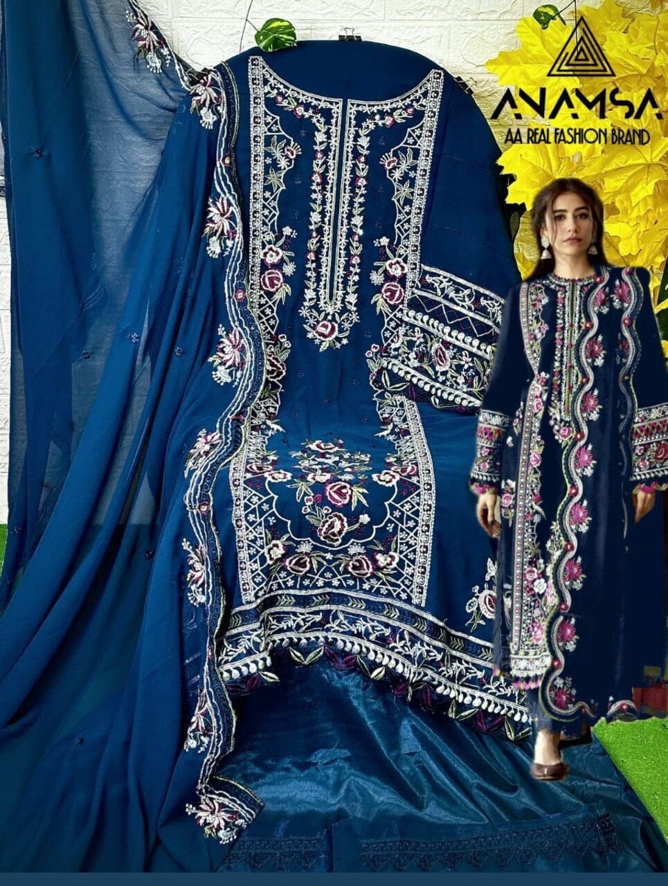 277B Heavy Georgette Diamond Work Premium Pakistani Designer Suit Designer Suits Shopin Di Apparels 