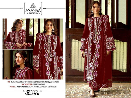 277D Heavy Georgette Diamond Work Premium Pakistani Designer Suit Designer Suits Shopin Di Apparels 