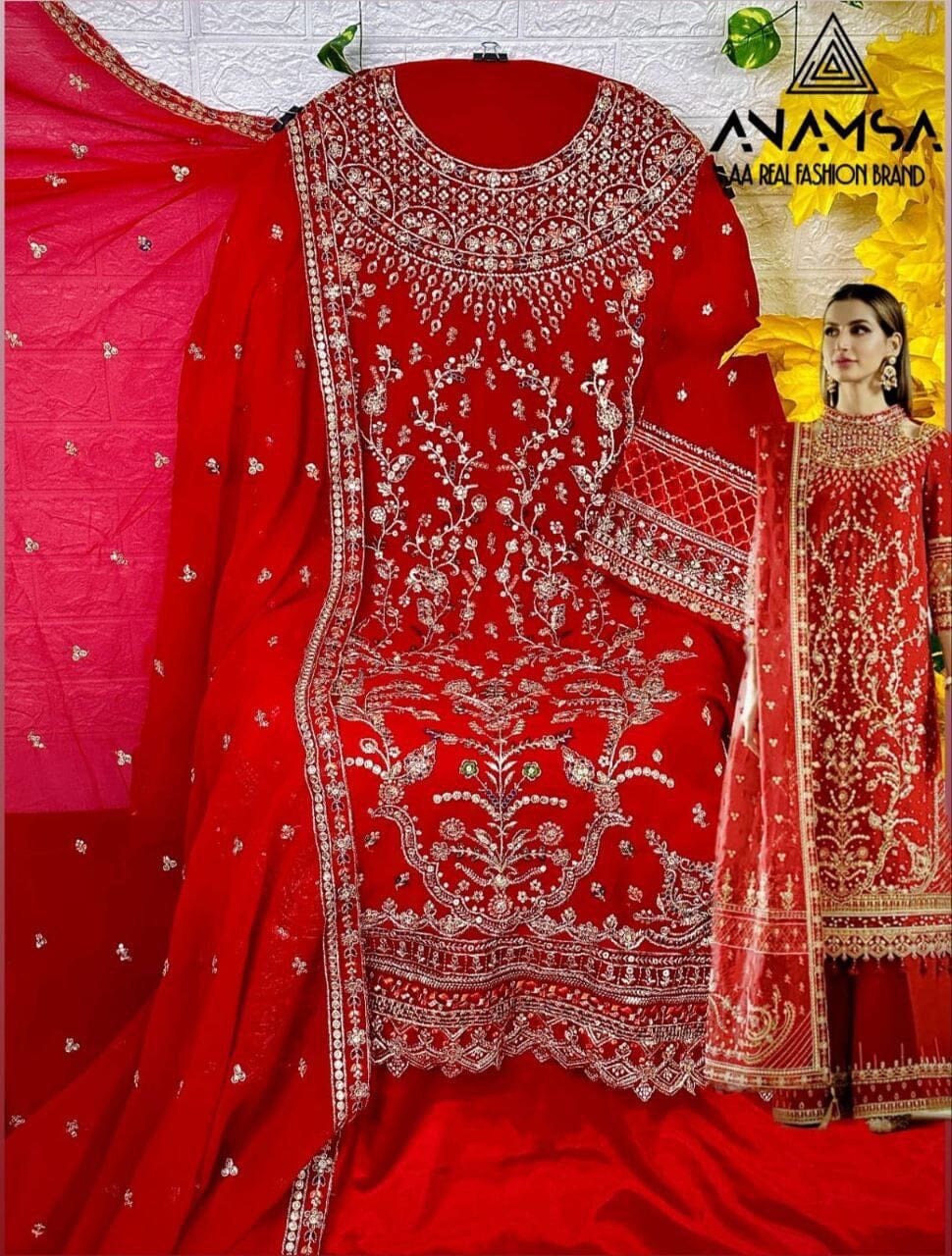 283 Heavy Georgette Diamond Work Premium Pakistani Designer Suit Designer Suits Shopin Di Apparels 