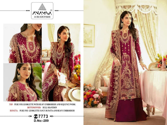 289 Heavy Georgette Diamond Work Premium Pakistani Designer Suit Designer Suits Shopin Di Apparels 
