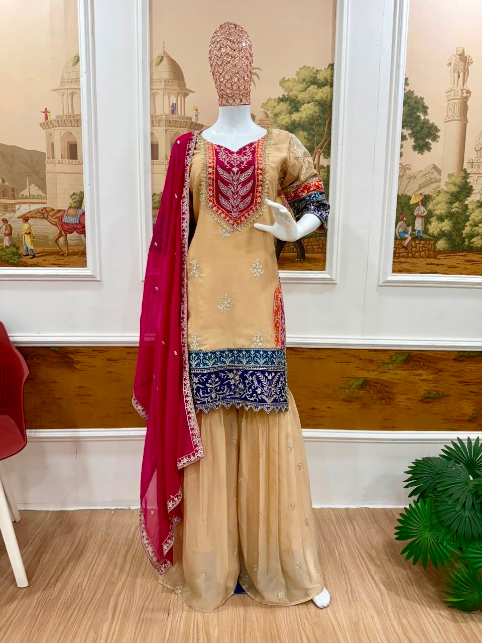 Rangoli Silk Designer Palazzo Set