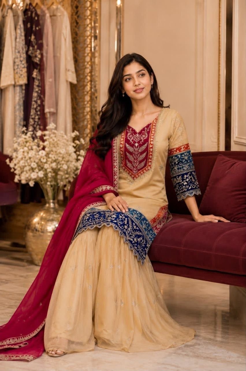 Rangoli Silk Designer Palazzo Set