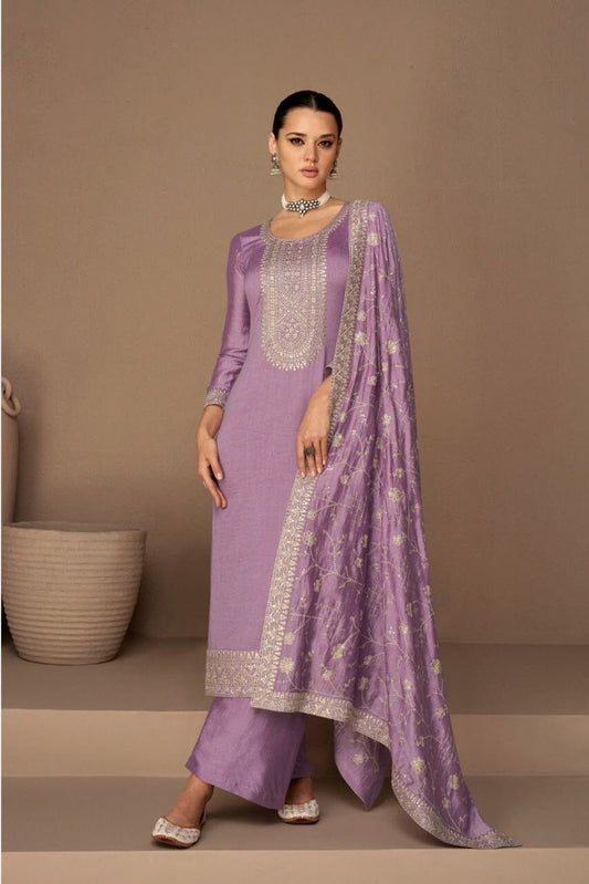 9525 Heavy Vichitra Silk Sequence Straight Cut Designer Suit Designer Suit Shopin Di Apparels 