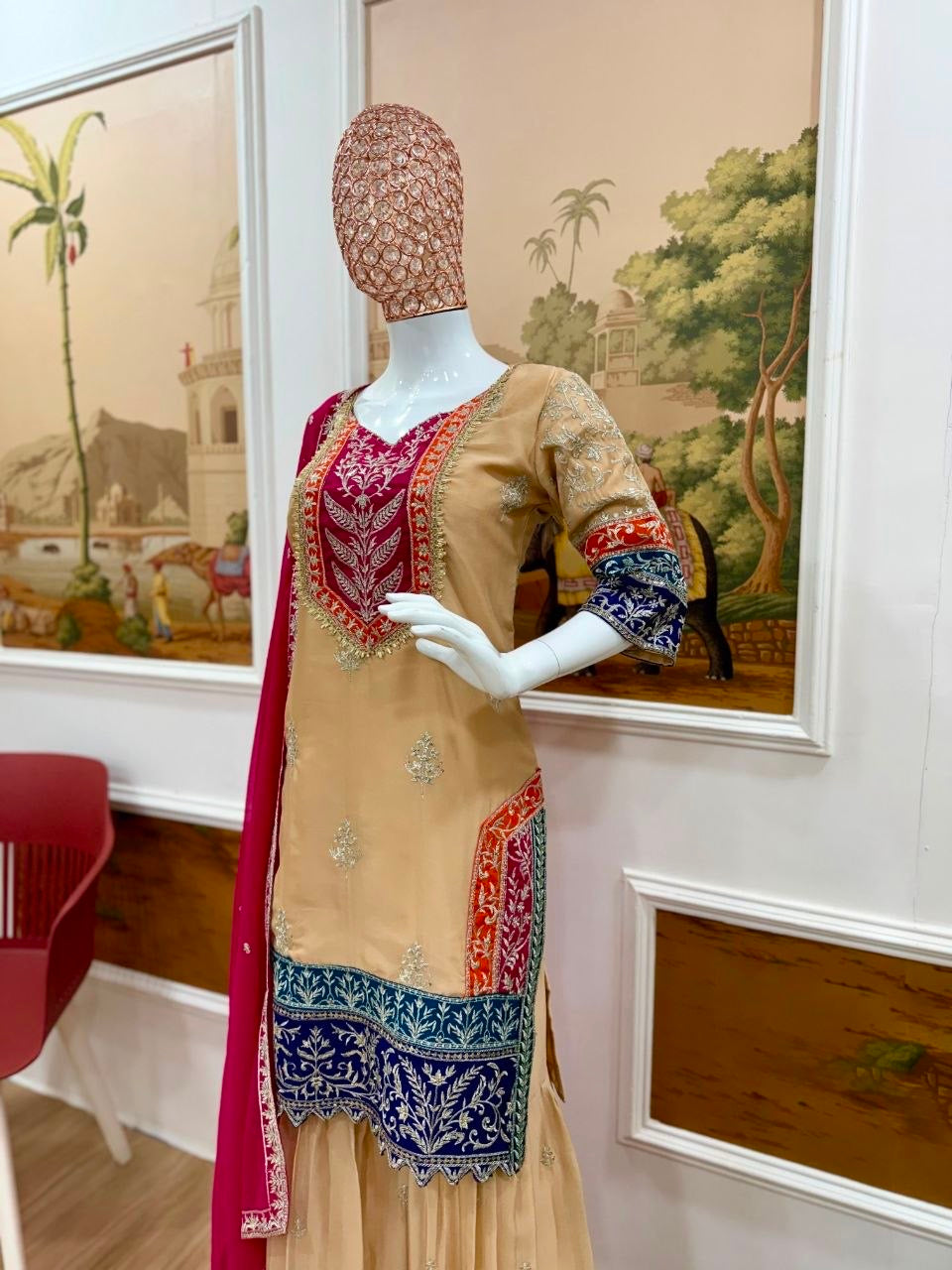 Rangoli Silk Designer Palazzo Set