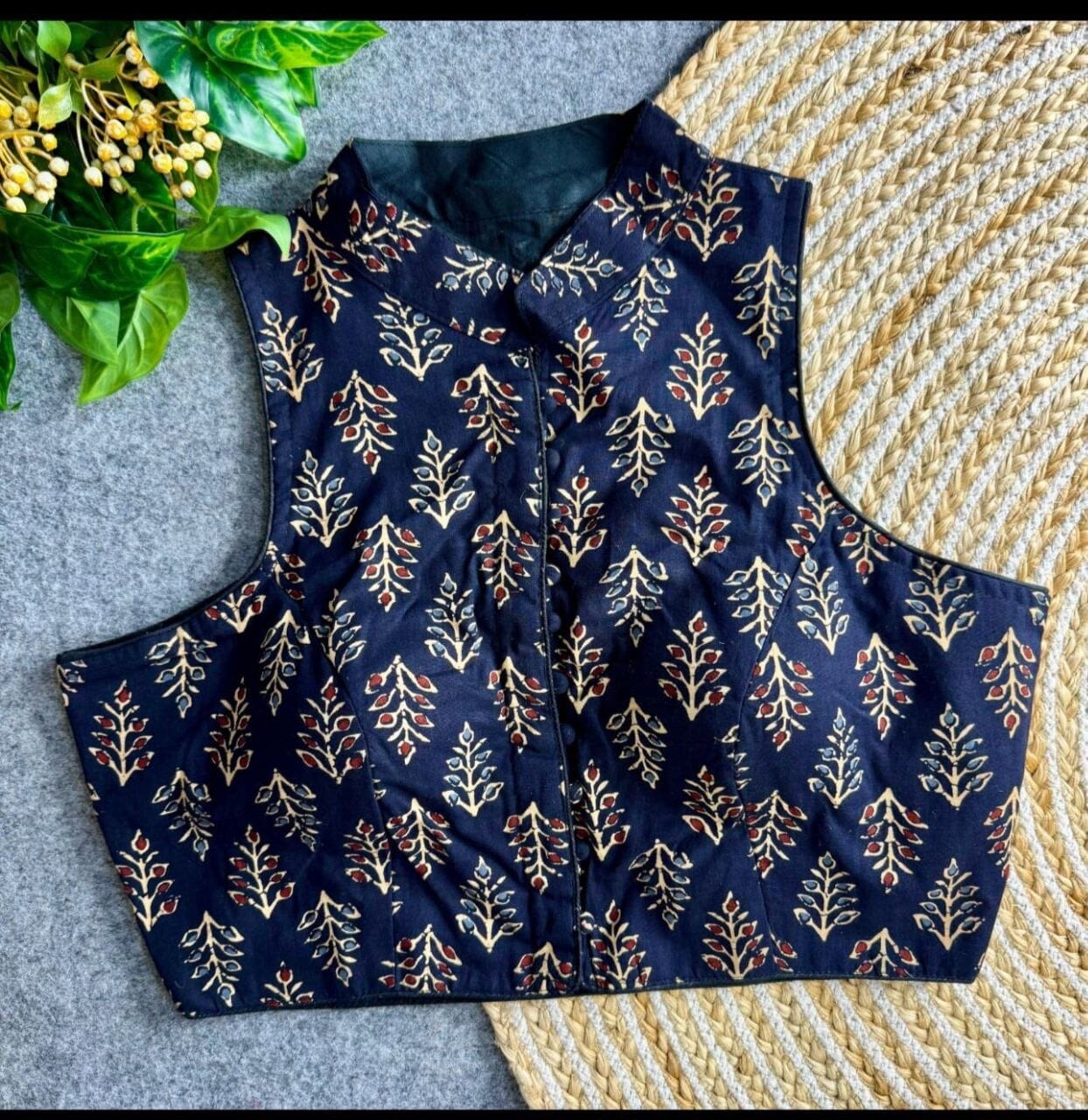 Ajrakh Cotton PartyWear Fancy Readymade Blouse Readymade Blouse Shopin Di Apparels 