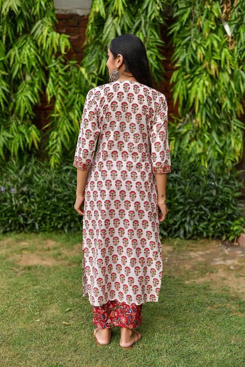 Brown Printed Cotton Designer Kurti with Dupatta and Bottom Kurti with Dupatta and Bottom Shopin Di Apparels 