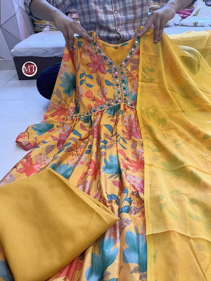 Designer Yellow Alia Cut Chinnon Wedding Suit Ready Made Designer Suits Shopin Di Apparels 