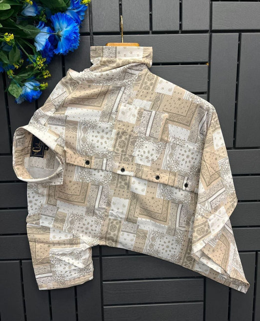 Gold Box Men’s Imported Fabric Printed Short Sleeve Shirt Men’s Shirt Shopin Di Apparels 