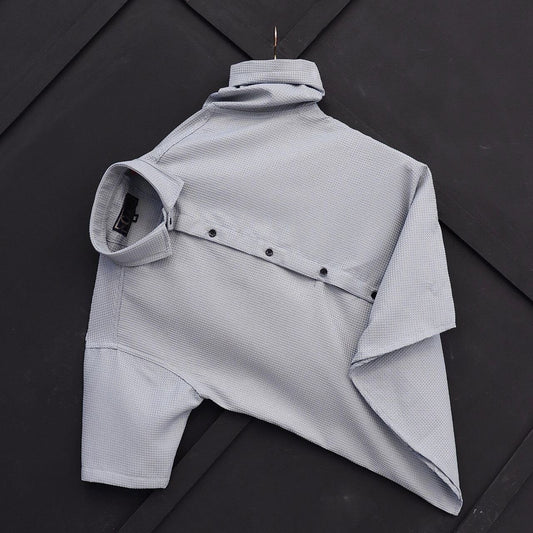 Grey Men’s Imported Cotton Short Sleeve Shirt Men’s Shirt Shopin Di Apparels 