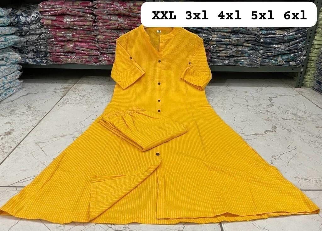 Mustard Yellow Co-Ord Set A Line Kurti with plazzo Kurti with plazzo Shopin Di Apparels 