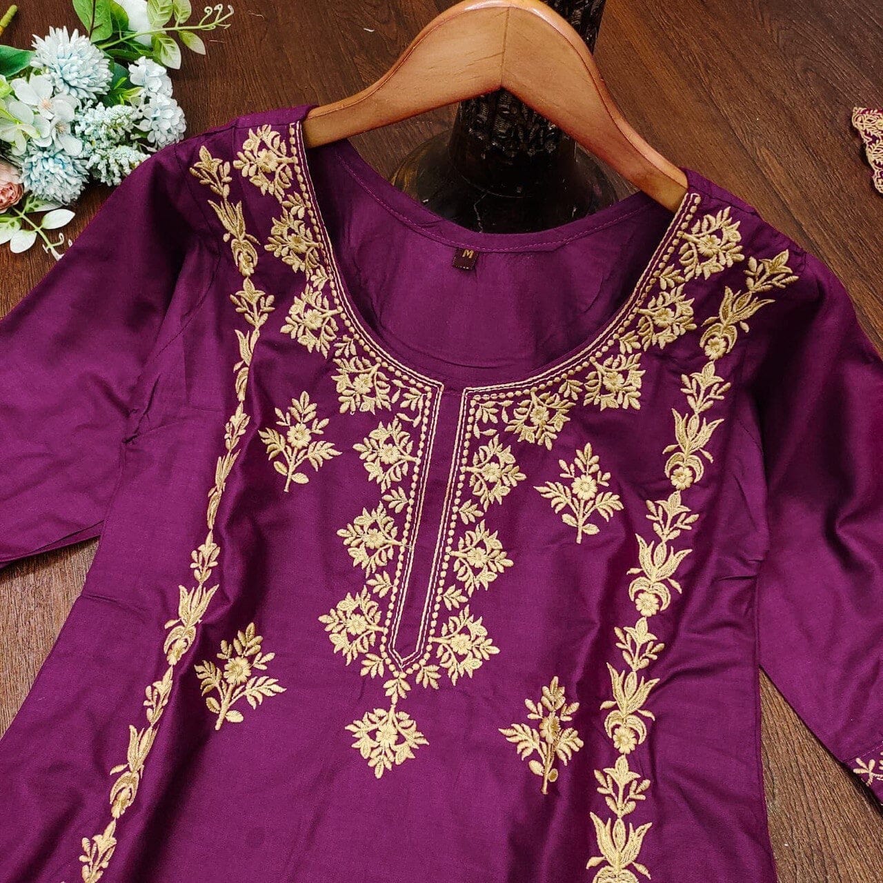 Purple Rayon Embroidered Readymade Designer Suit Ready Made Designer Suits Shopin Di Apparels 