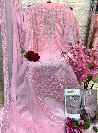 R 601 A Georgette embroidered Designer Pakistani Suit Designer Suits Ramsha 