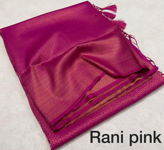Rani Pink Kubera Pattu Silk Saree Rich Pallu & Brocade Kubera Silk Blouse Silk Saree Shopin Di Apparels 