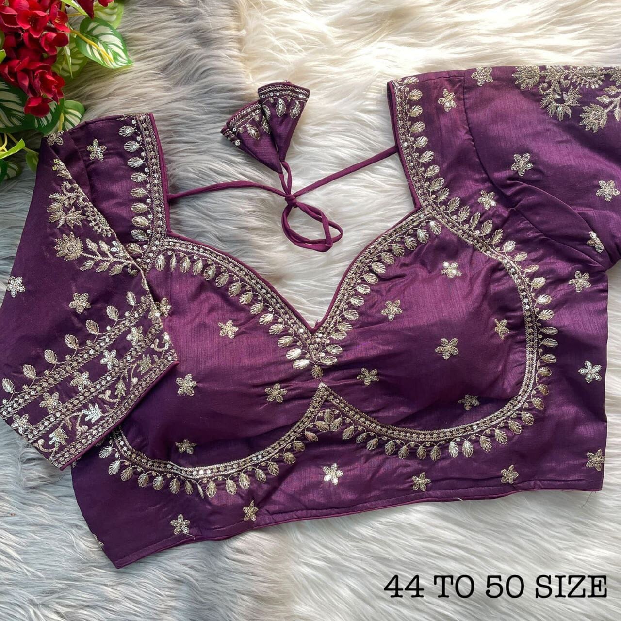 Royal Jodha Style Bridal Readymade Plus Size Blouse in 12 Colors Readymade Blouse Shopin Di Apparels 