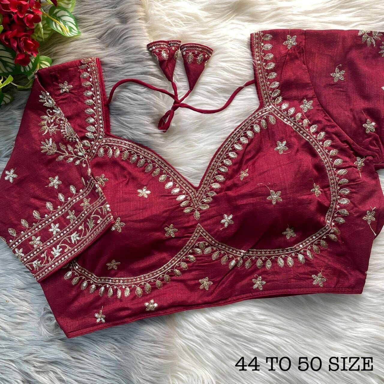 Royal Jodha Style Bridal Readymade Plus Size Blouse in 12 Colors Readymade Blouse Shopin Di Apparels 