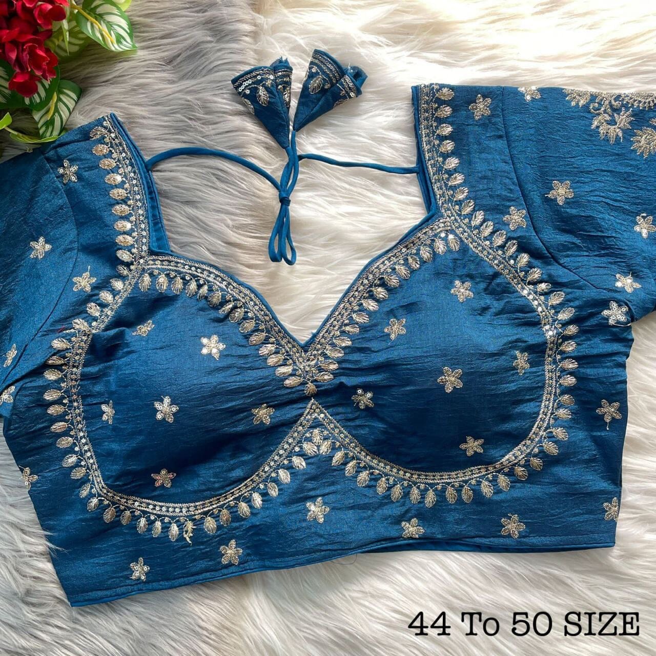 Royal Jodha Style Bridal Readymade Plus Size Blouse in 12 Colors Readymade Blouse Shopin Di Apparels 