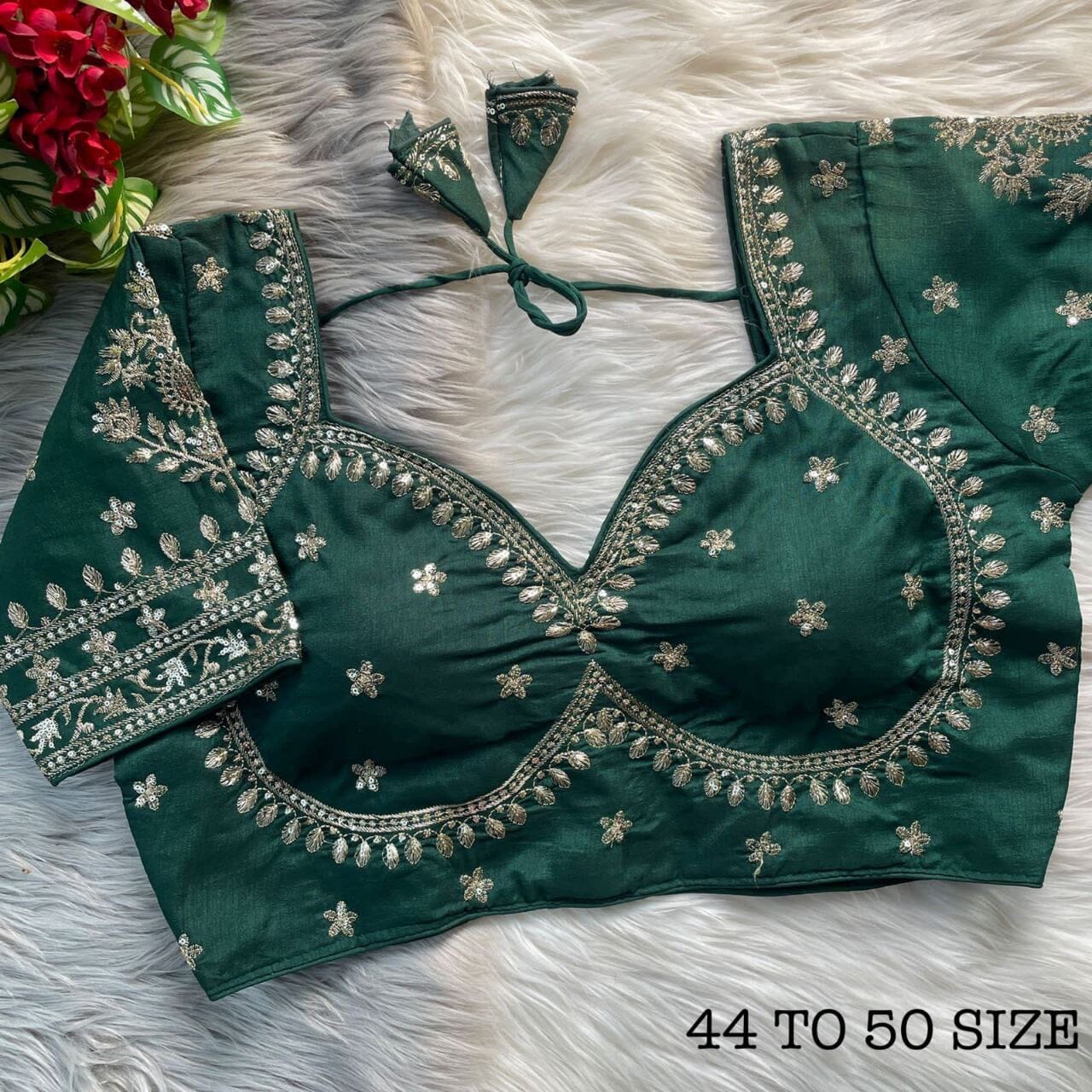 Royal Jodha Style Bridal Readymade Plus Size Blouse in 12 Colors Readymade Blouse Shopin Di Apparels 