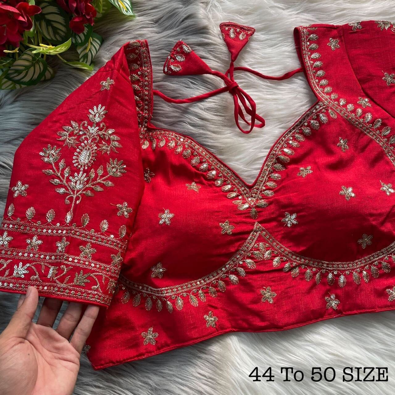 Royal Jodha Style Bridal Readymade Plus Size Blouse in 12 Colors Readymade Blouse Shopin Di Apparels 