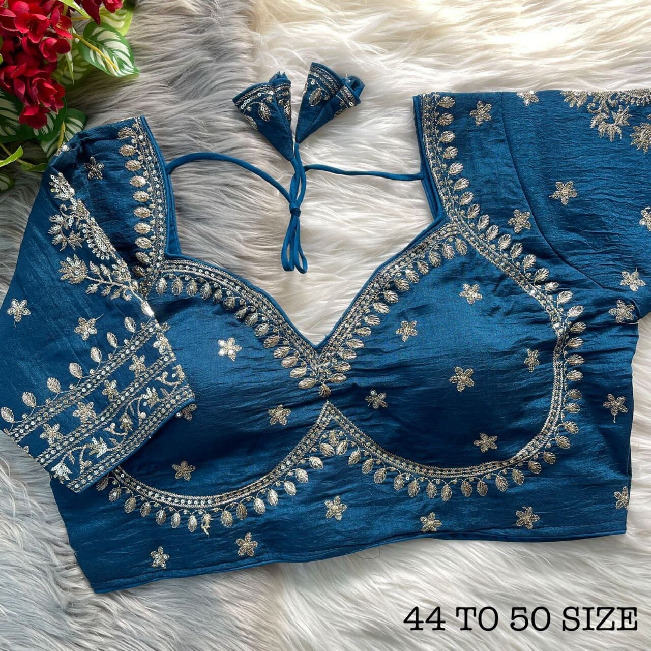 Royal Jodha Style Bridal Readymade Plus Size Blouse in 12 Colors Readymade Blouse Shopin Di Apparels 
