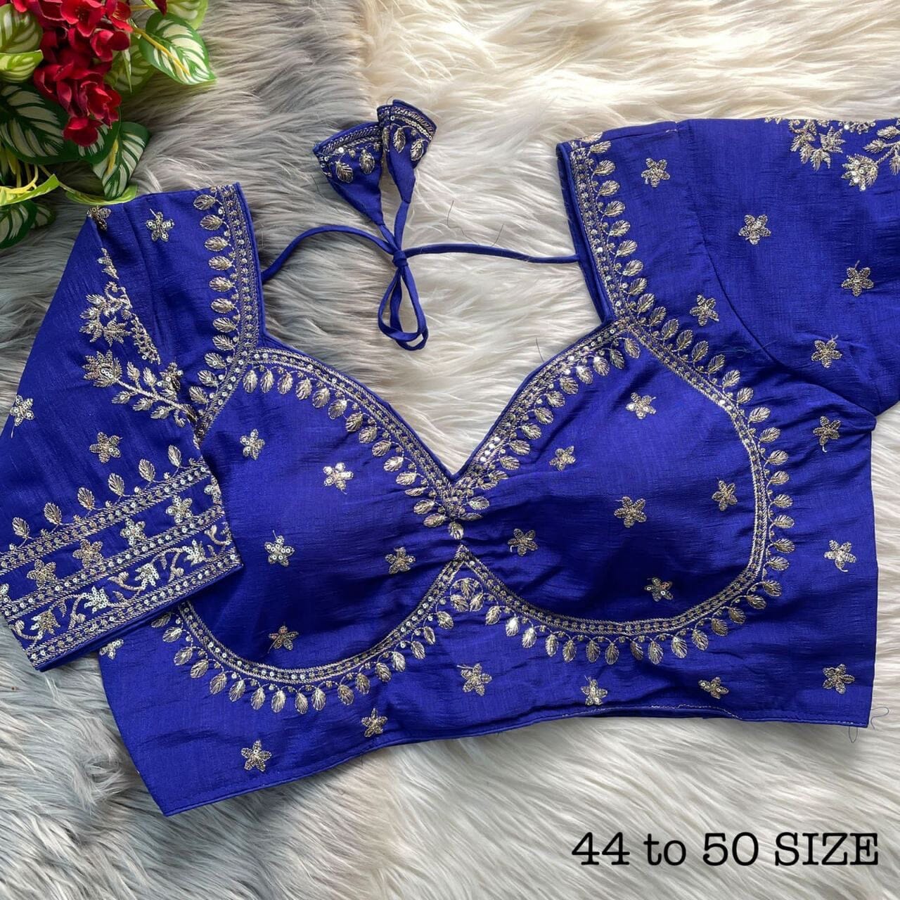 Royal Jodha Style Bridal Readymade Plus Size Blouse in 12 Colors Readymade Blouse Shopin Di Apparels 