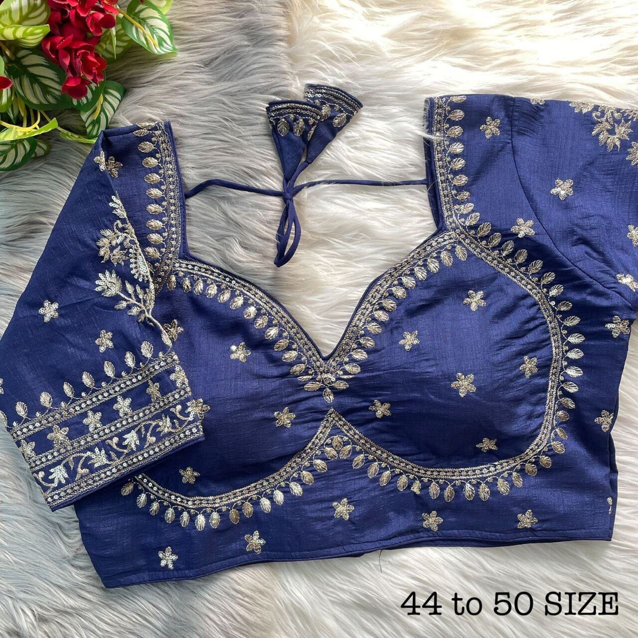 Royal Jodha Style Bridal Readymade Plus Size Blouse in 12 Colors Readymade Blouse Shopin Di Apparels 