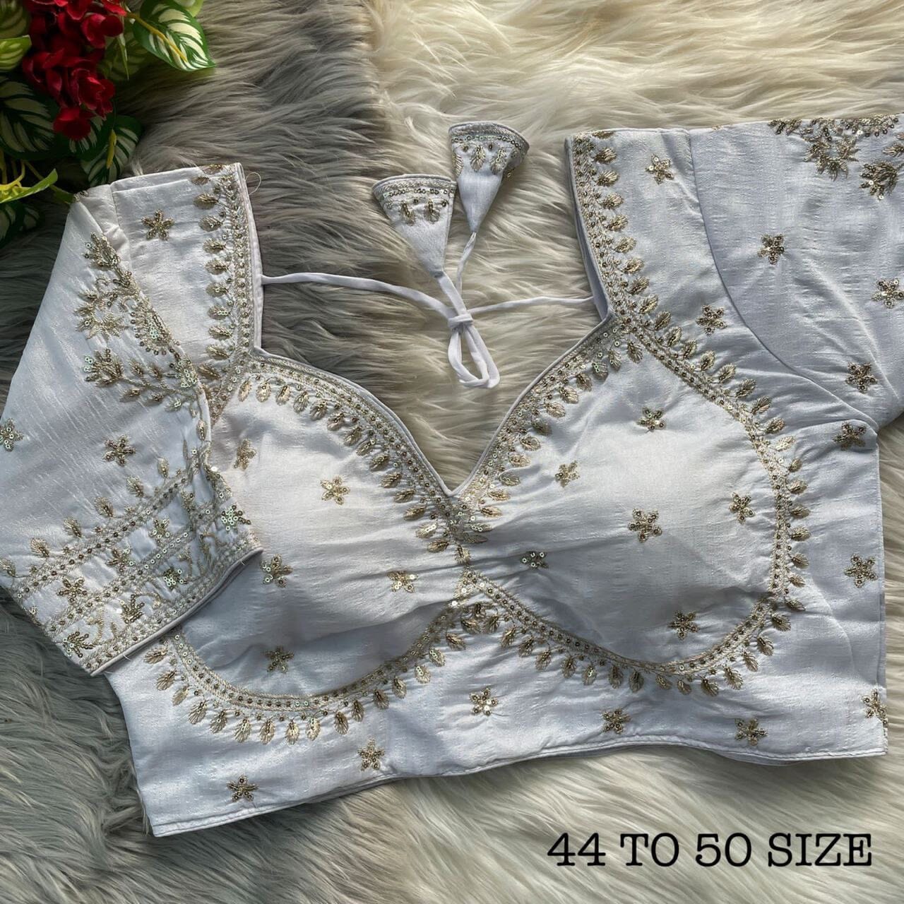 Royal Jodha Style Bridal Readymade Plus Size Blouse in 12 Colors Readymade Blouse Shopin Di Apparels 