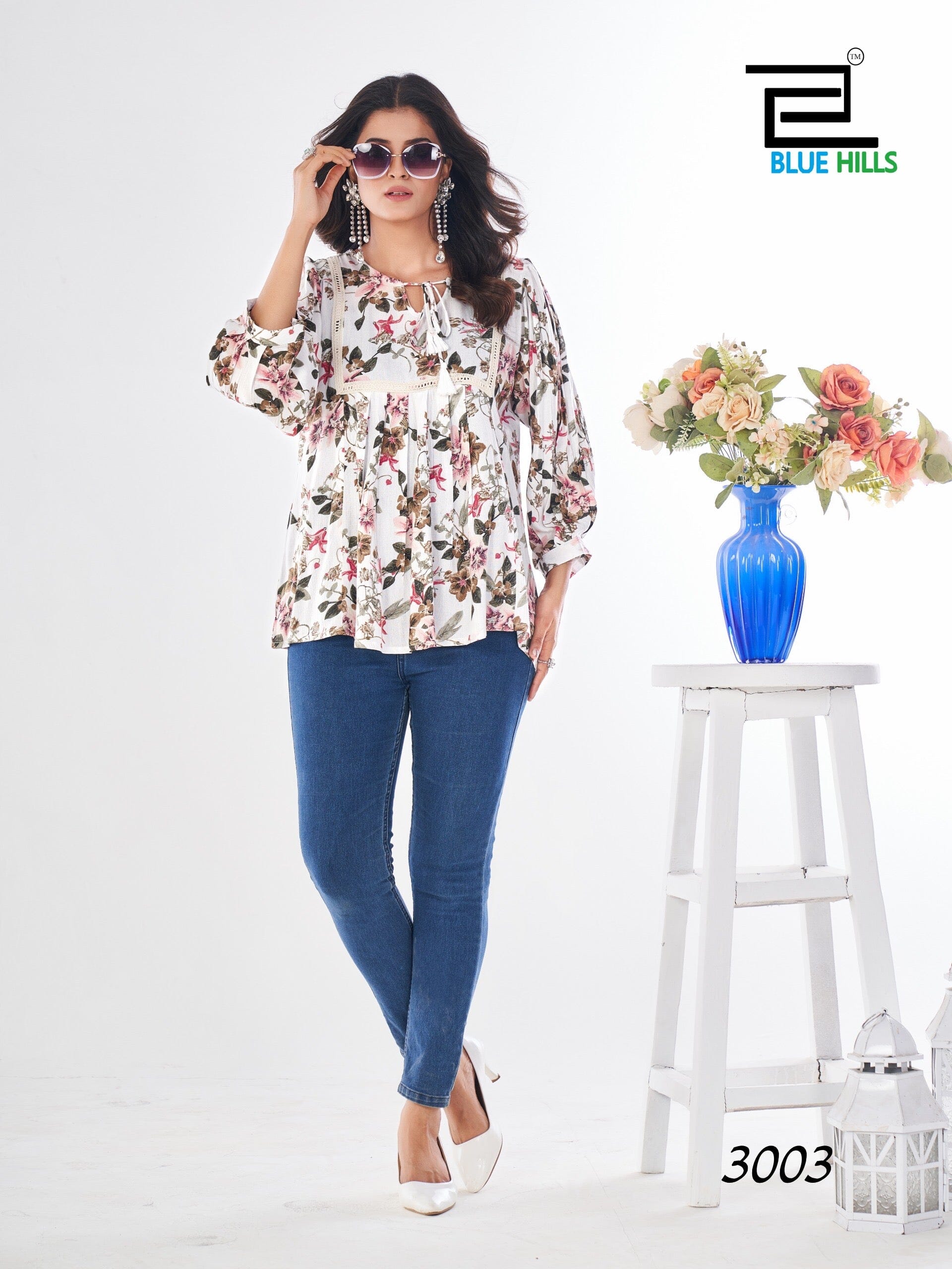 White Cappuccino Heavy Wrinkle Rayon Short Top Western Top Shopin Di Apparels 