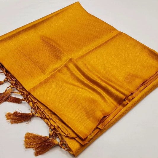Yellow Kubera Pattu Silk Saree Rich Pallu & Brocade Kubera Silk Blouse Silk Saree Shopin Di Apparels 