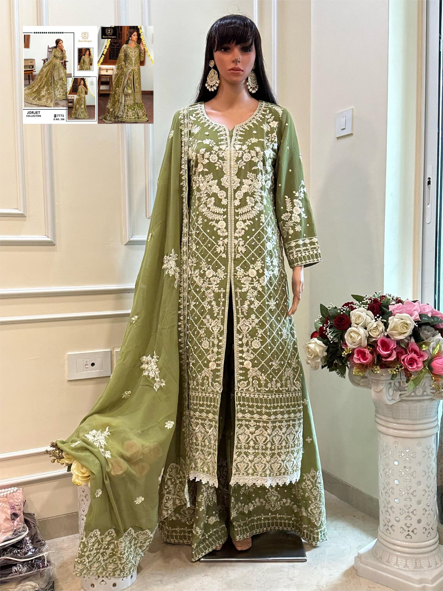 Ziaaz 356 Embroidery Pakistani Salwar Kameez Designer Suit Designer Suits Shopin Di Apparels 