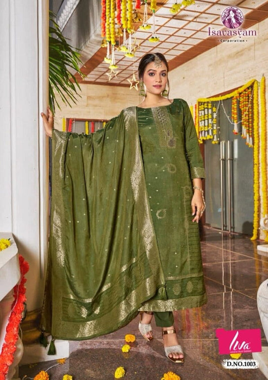 1003 Pure Viscose Banarasi Handwork Ready Made Designer Suit Designer Suits Shopin Di Apparels 