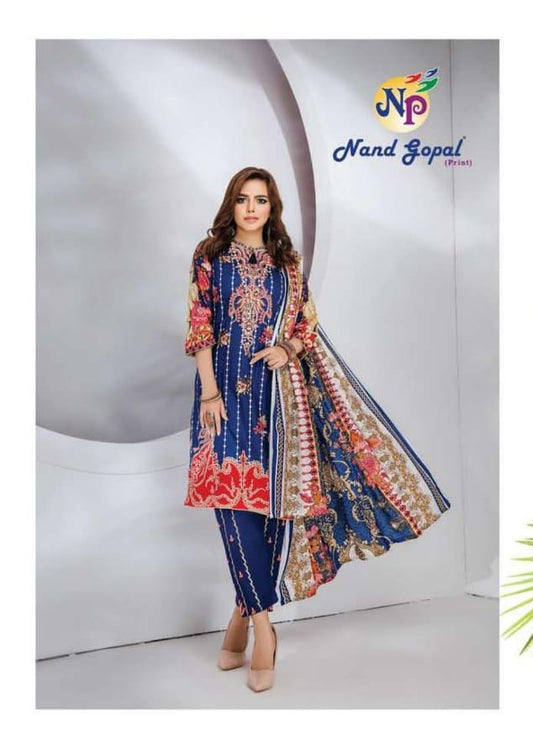 105 Sofiya Karachi Cotton Designer Suit Cotton Suits Shopindiapparels.com 