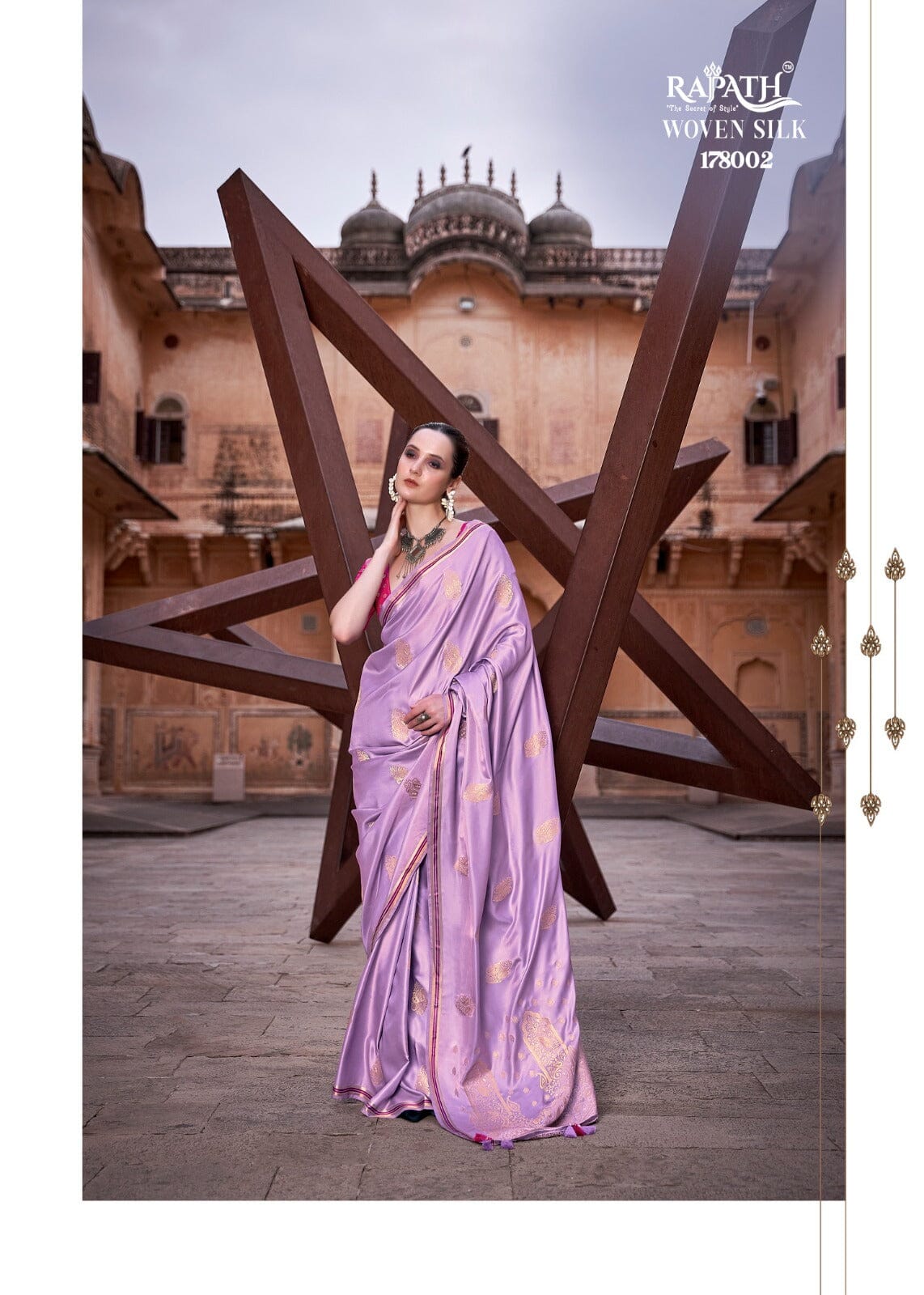 178002 Rajpath Neha Silk Satin Weaving Saree Silk Saree Shopin Di Apparels 