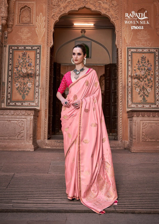 178003 Rajpath Neha Silk Satin Weaving Saree Silk Saree Shopin Di Apparels 