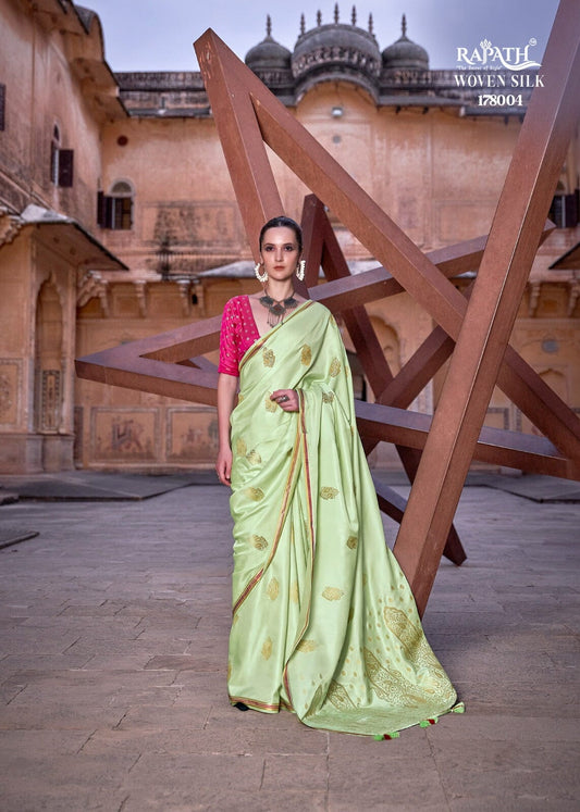 178004 Rajpath Neha Silk Satin Weaving Saree Silk Saree Shopin Di Apparels 