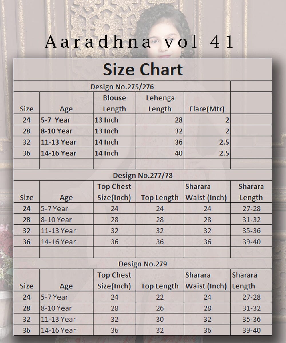 277 Aaradhna Designer Kid's Sharara Readymade Suit Kid's Suits Shopin Di Apparels 