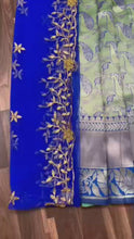 Load and play video in Gallery viewer, SF 1021 Peacock Kanjiveram Silk Pure Zari Half Saree