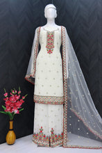 Load image into Gallery viewer, 3018 A Heavy Georgette Embroidered Plazzo Suit designer Suits Alizeh 