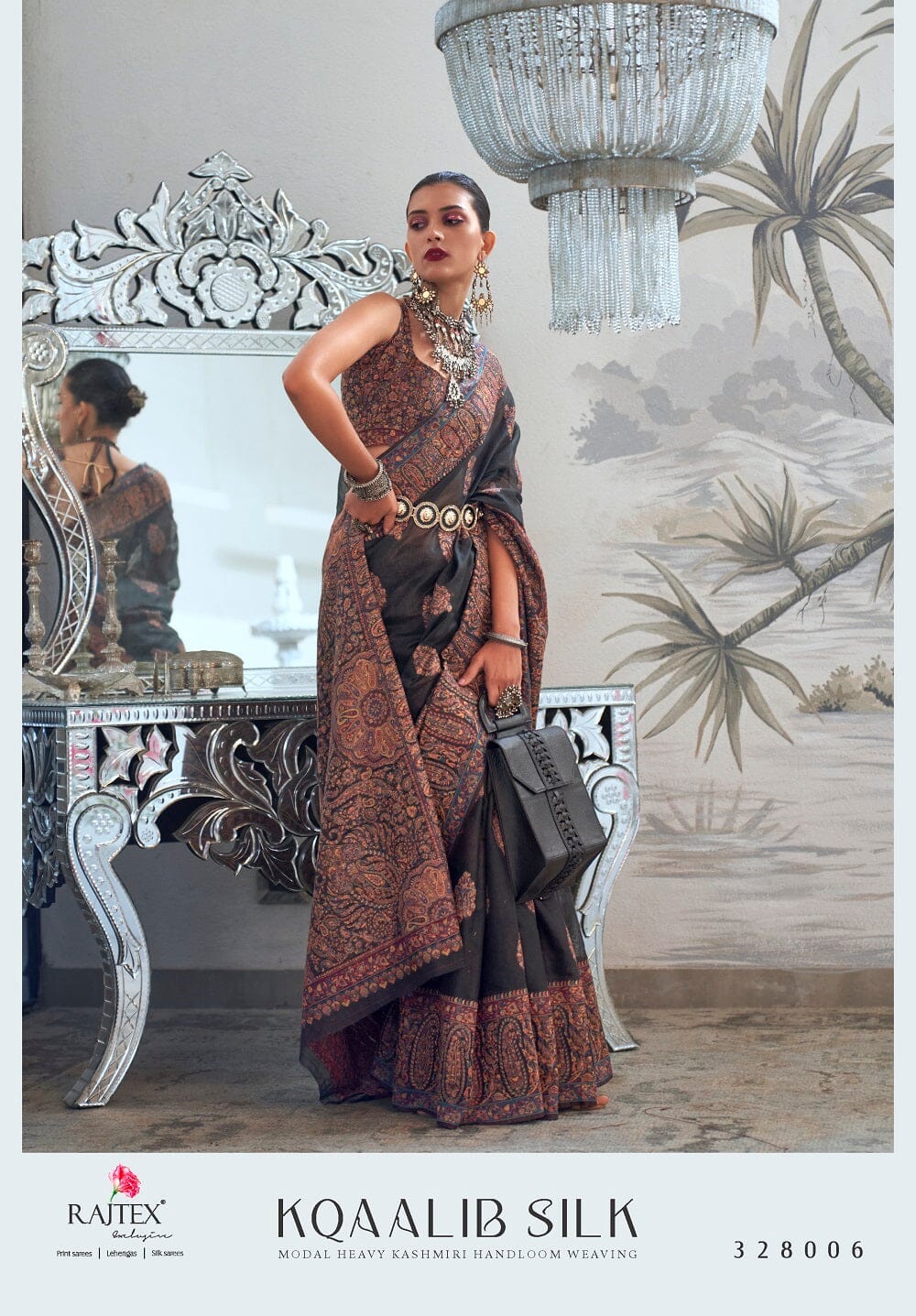 328006 Rajtex Kqaalib Silk Heavy Handloom Weaving Saree Silk Saree Rajtex 