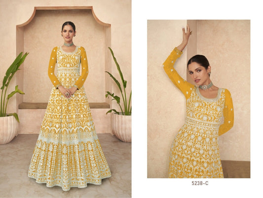 5238 C Faux Georgette Sequence Work Anarkali Gown Designer Suit Designer Suits Shopin Di Apparels 
