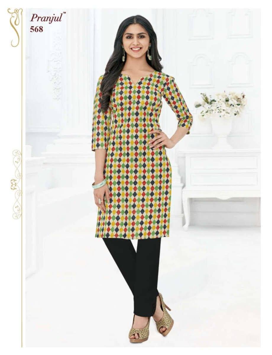 568 Pranjul Pankhuri Designer Cotton Kurti Shopindiapparels.com 