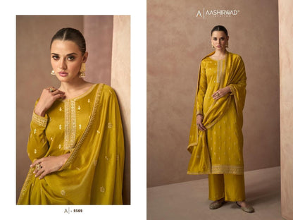 9569 Gulmohar Premium Silk Designer Suit designer suits AASHIRWAD 