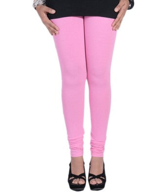 Baby Pink Plain Lycra Leggings Leggings Shopindiapparels.com 