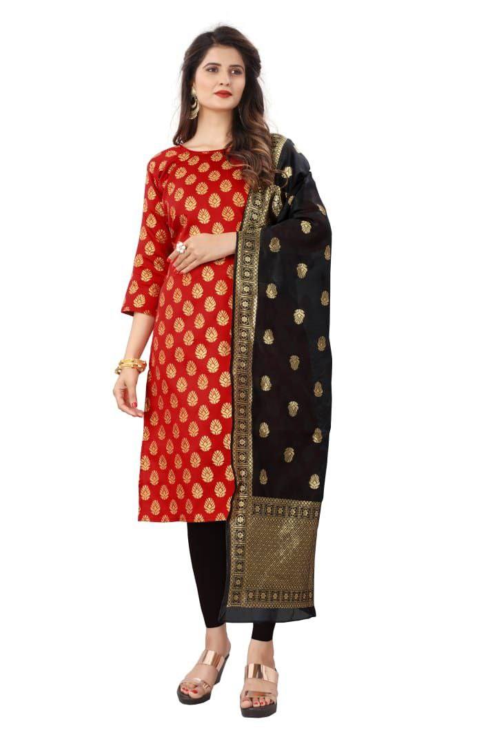 Black Banarasi Silk Kurti and Black Banarasi Silk Tunic Online Shopping