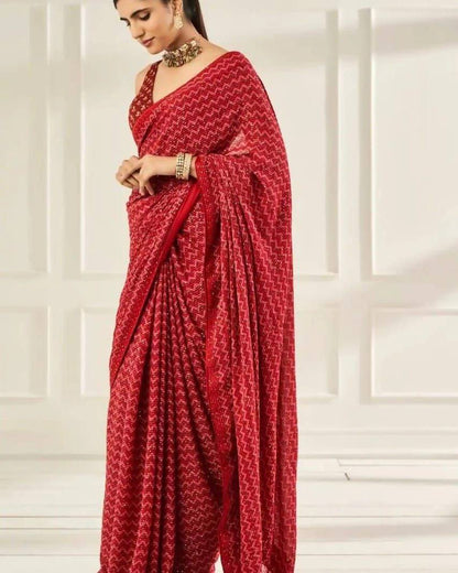 Beautiful Soft Georgette with Sequence Work Saree Designer Saree Shopindiapparels.com 
