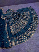 Load image into Gallery viewer, Dark Blue Designer Sequence work Lehenga Fanxy Wear Suit 3pc Lehenga Shopindiapparels.com 